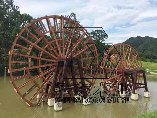 西安景區木制水車